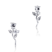 Precious Rose Silver Stud Earring STS-3228